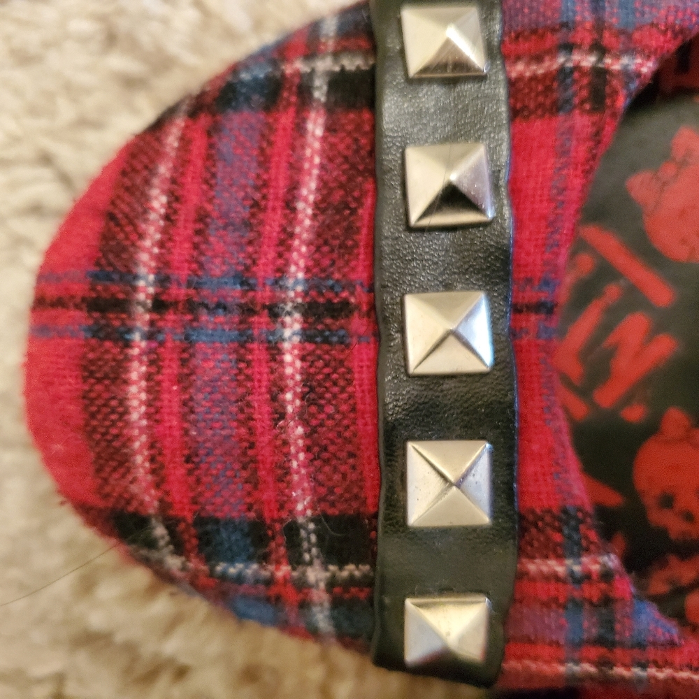 Abbey Dawn Plaid Red Flat Shoes 9